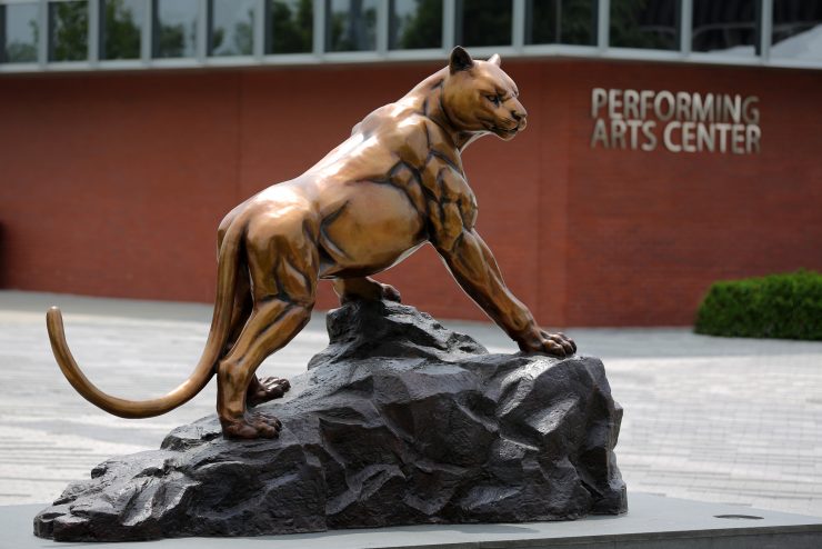 Panther Statue on 's campus.