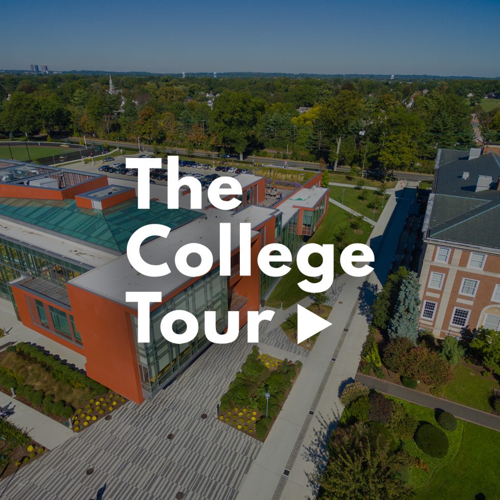 The College Tour at : Show Logo overlaid over an aerial view of 's Garden City Campus